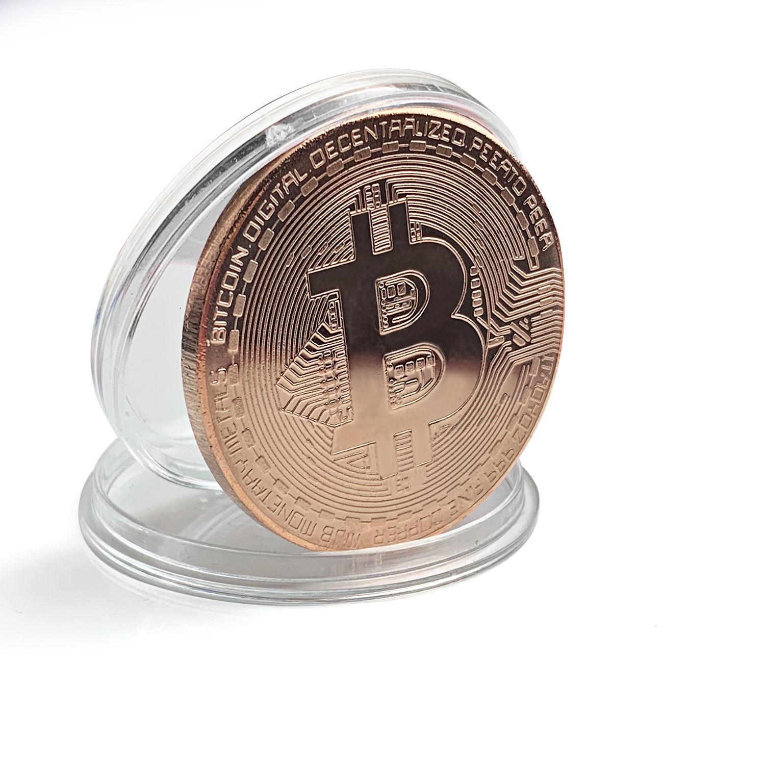 Personnalisé 40Mm Souvenir Blockchain Bitcoin Coin Anniversaire Métal Commémoratif 24K Carat Pièces Or Bitcoin À Vendre