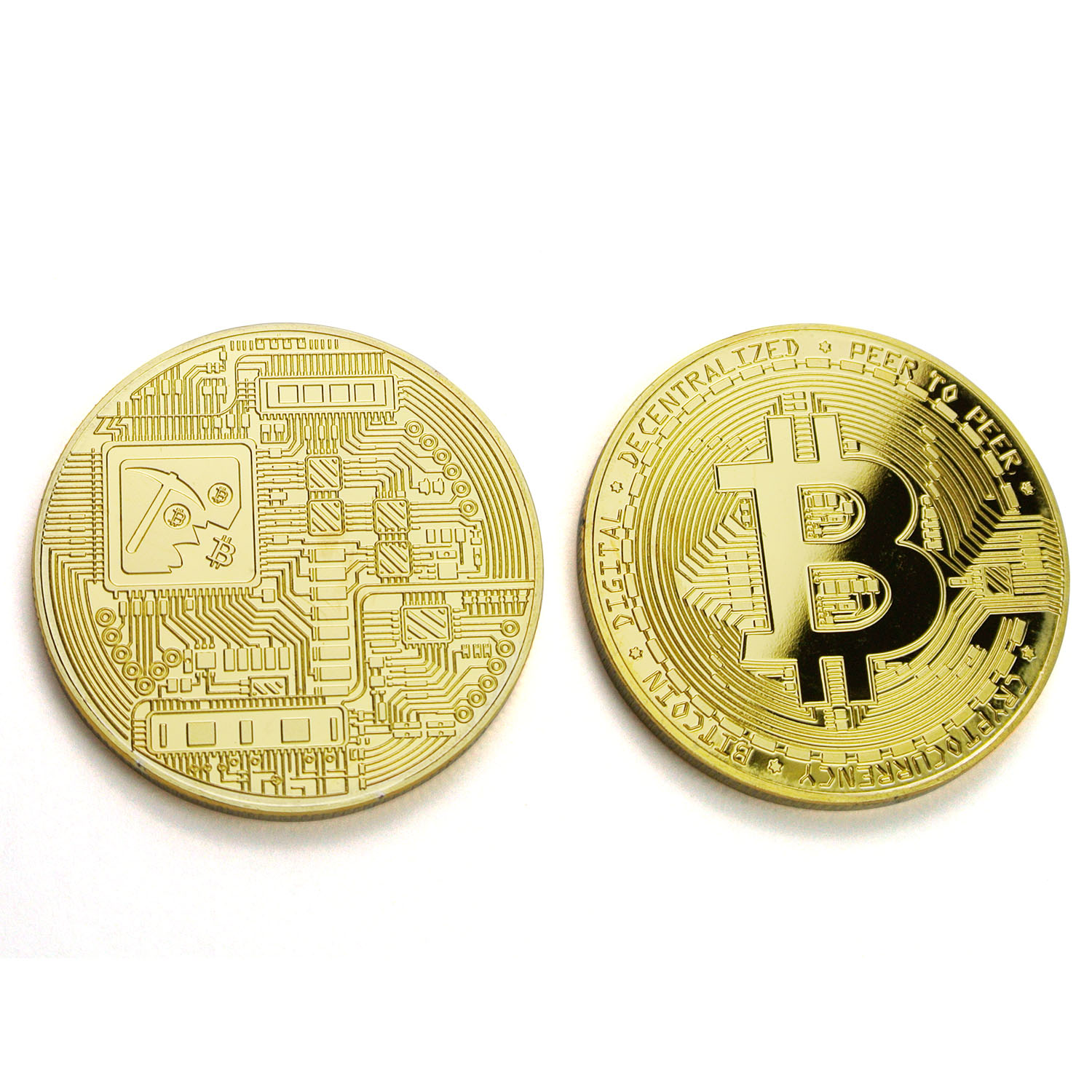 Pièce commémorative personnalisée Bitcoin Souvenir pièces de monnaie en métal avec étui de protection