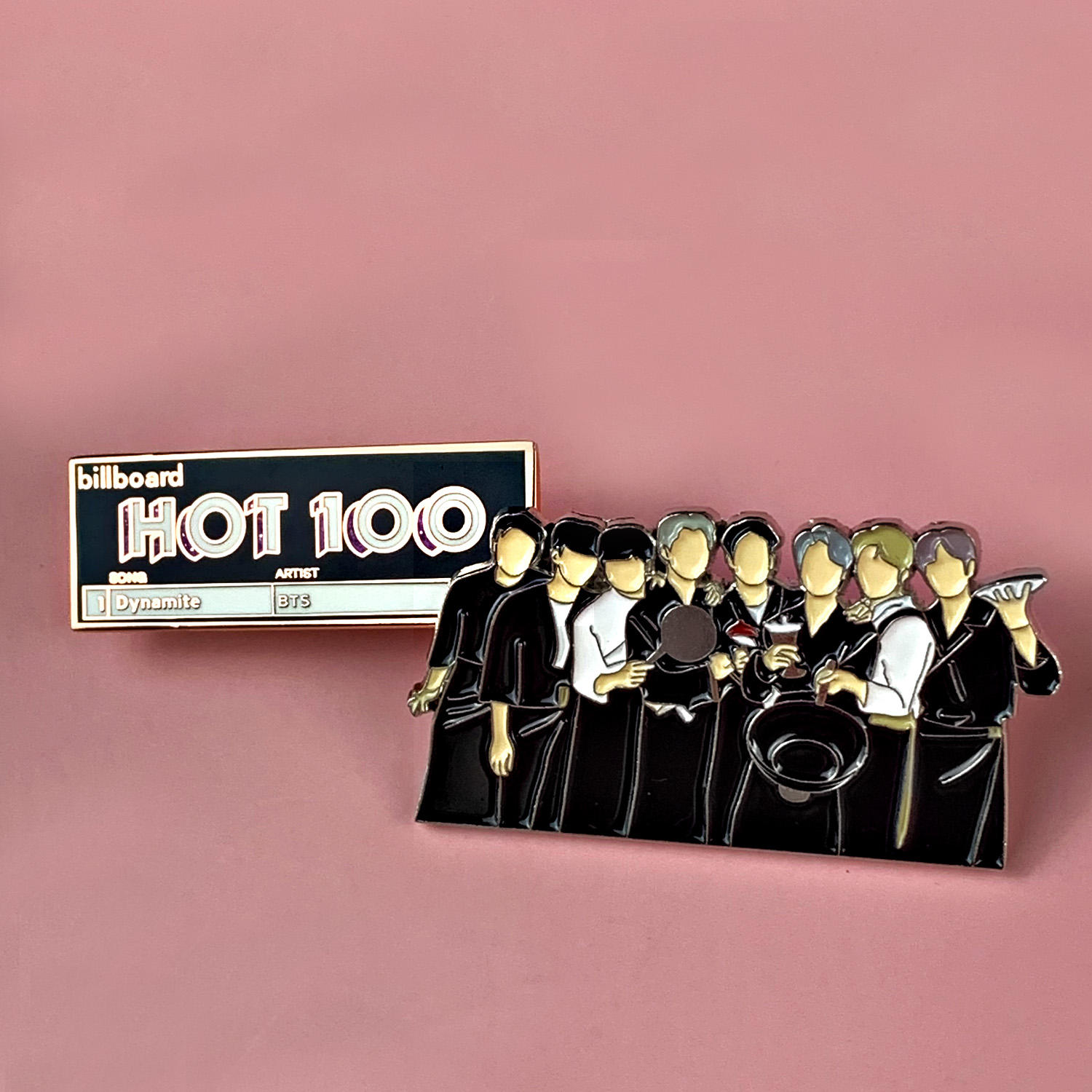 Pas de minimum personnalisé broche fabricant souvenir coréen kpop étiquette épinglettes badge or rose paillettes doux dur émail fleur garçon bts broche