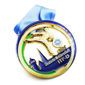 Médaille de sport de karaté Taekwondo en or personnalisée sur mesure
