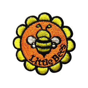 patch brodé fille logo fleurs