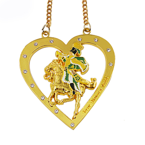 Médaille Fiesta plaquée or 【Médaille coulée, 3d découpée, plaquée or, couleurs émaillées】