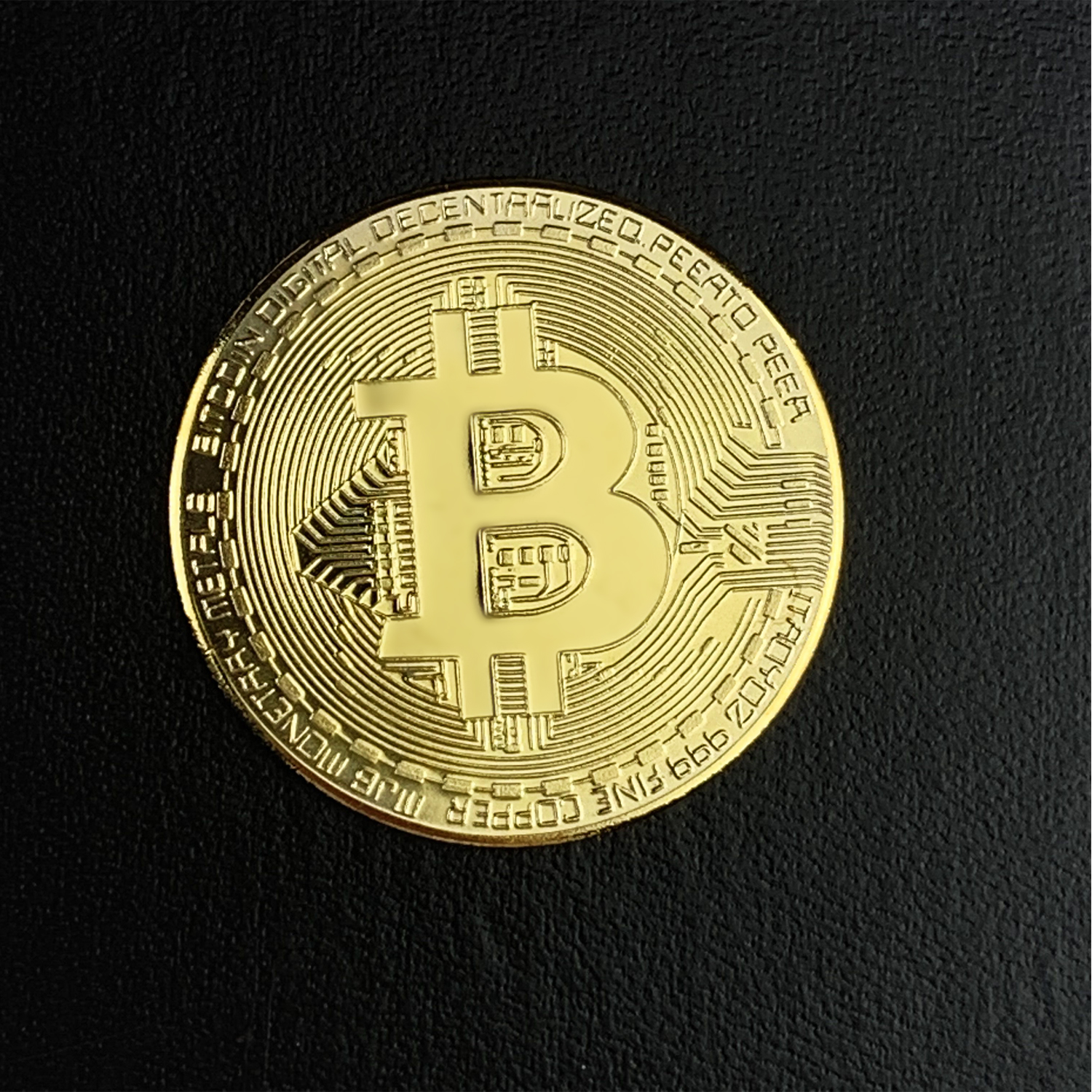 Personnalisé 40Mm Souvenir Blockchain Bitcoin Coin Anniversaire Métal Commémoratif 24K Carat Pièces Or Bitcoin À Vendre