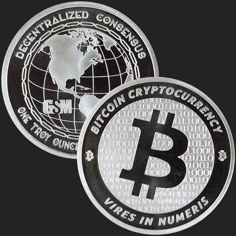 wholesale personnalisé 40 * 3mm BTC Cryptocurrency crypto or argent bit bitcoin pièce de défi en métal