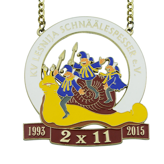 Médaille du carnaval allemand 【Médailles 3D estampées, plaqué cuivre antique, patchs en brique flash, plusieurs couleurs】