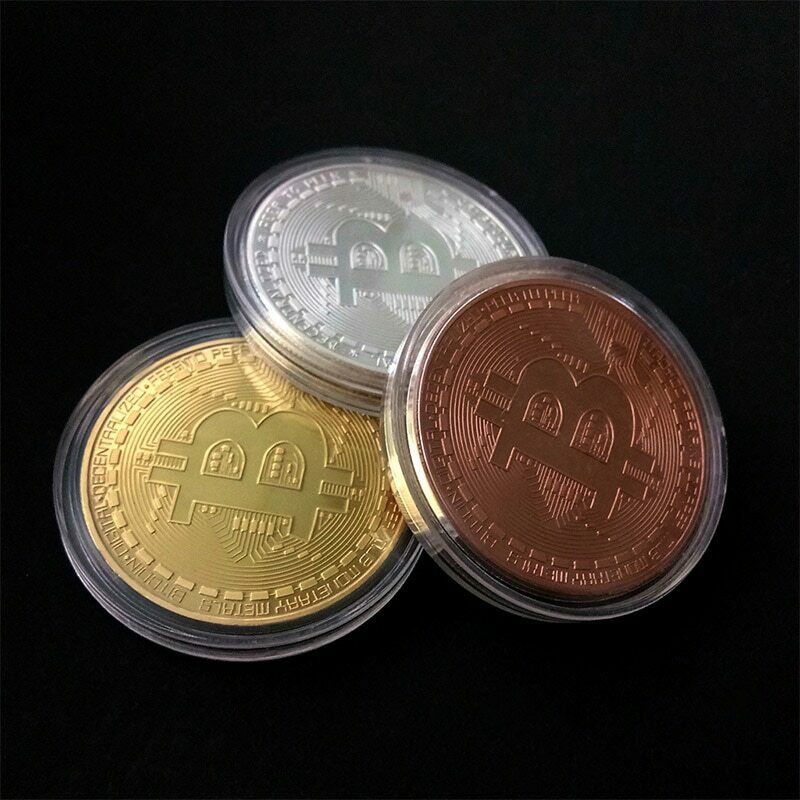 Pièces de monnaie de peu de métal de style classique de décoration Bitcoin libre de couleur de cuivre d'argent d'or